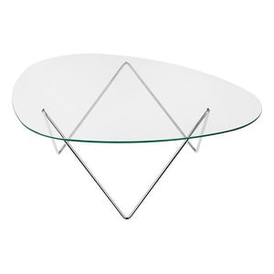 Pedrera Coffee Table, Glass / Chrome Leg