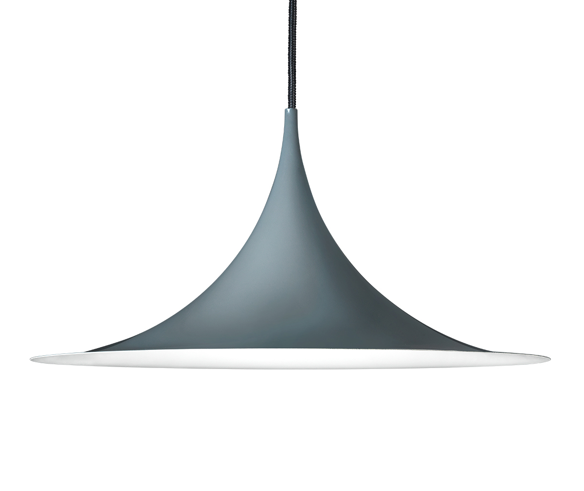 Gubi Semi-riippuvalaisin glossy anthacite grey, ø 47 cm