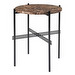 TS Side Table, Brown Emperador Marble/Black, ⌀ 40 cm