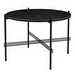 TS Coffee Table, Black Marquina Marble/Black, ø 55 cm