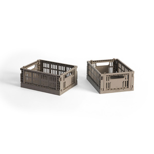HAY Colour Crate Mini -säilytyskorit, warm grey, 2 kpl