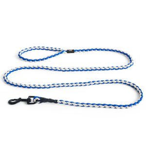 HAY Dogs -talutushihna, blue/off-white, punottu