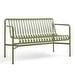 Palissade-penkki selkänojalla, olive, L 128 cm