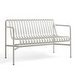 Palissade-penkki selkänojalla, sky grey, L 128 cm