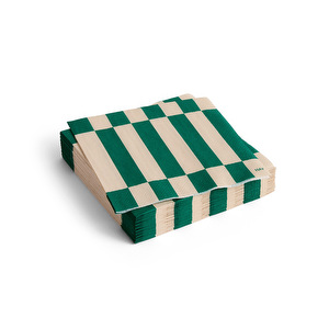 Pattern-paperiservetit, luonnonvalkoinen / vihreä, cocktail