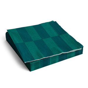 Pattern-paperiservetit, vihreä /tummanvihreä, dinner
