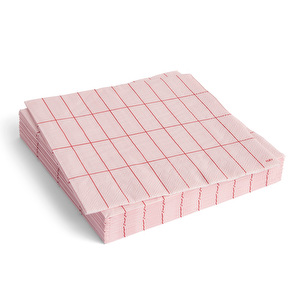 Pattern-paperiservetit, vaaleanpunainen / punainen ruudukko, dinner