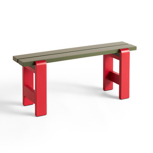 Weekday Duo -penkki, olive / wine red, L 111 cm