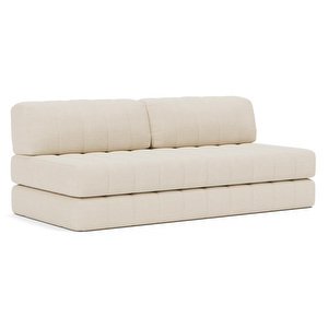 CozyPad-vuodesohva, Corduroy-kangas 594 ivory, L 208 cm