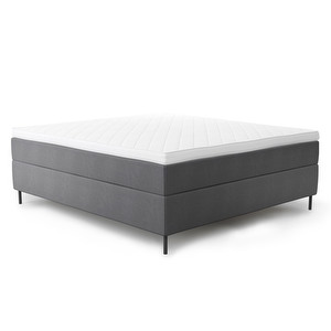 Ambassadör Continental Bed, Grey, 180 x 200 cm