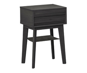 Eicon Bedside Table, Black Oak