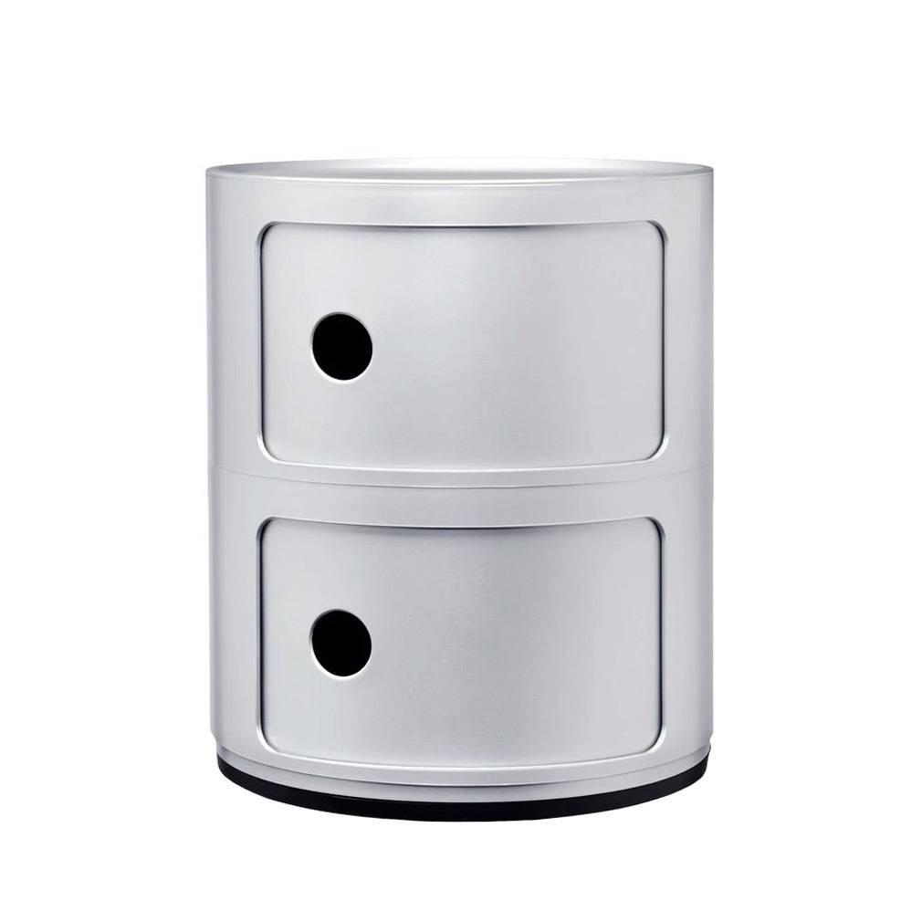 Kartell Componibili Silver, 2 Modules