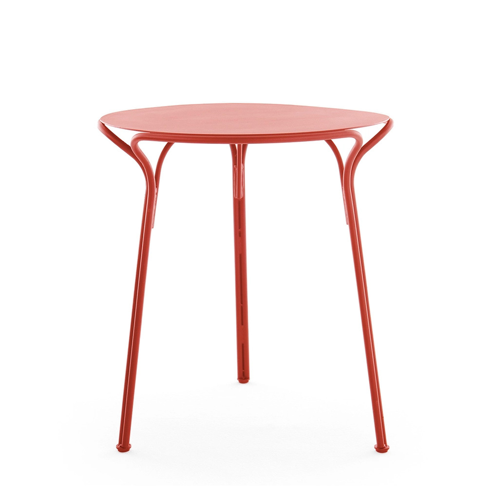 Kartell Hiray-pöytä punainen, ø 65 cm