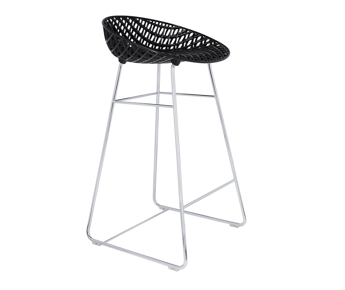 Kartell Smatrik-baarituoli musta/kromi