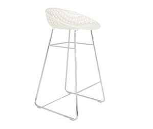 Smatrik Bar Stool, White/Chrome