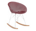 Smatrik Rocking Chair, Red/Chrome