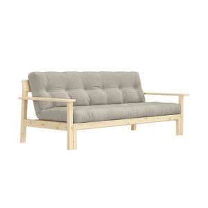 Unwind Futon Sofa, Linen/Pine, W 218 cm