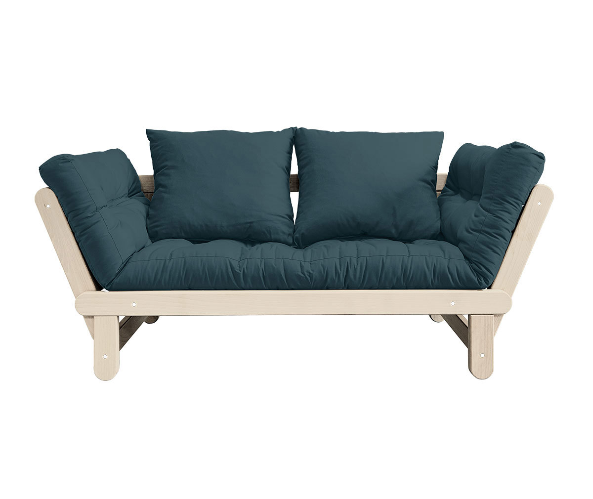 Karup Design Beat-futonsohva petrol blue/mänty, L 162 cm