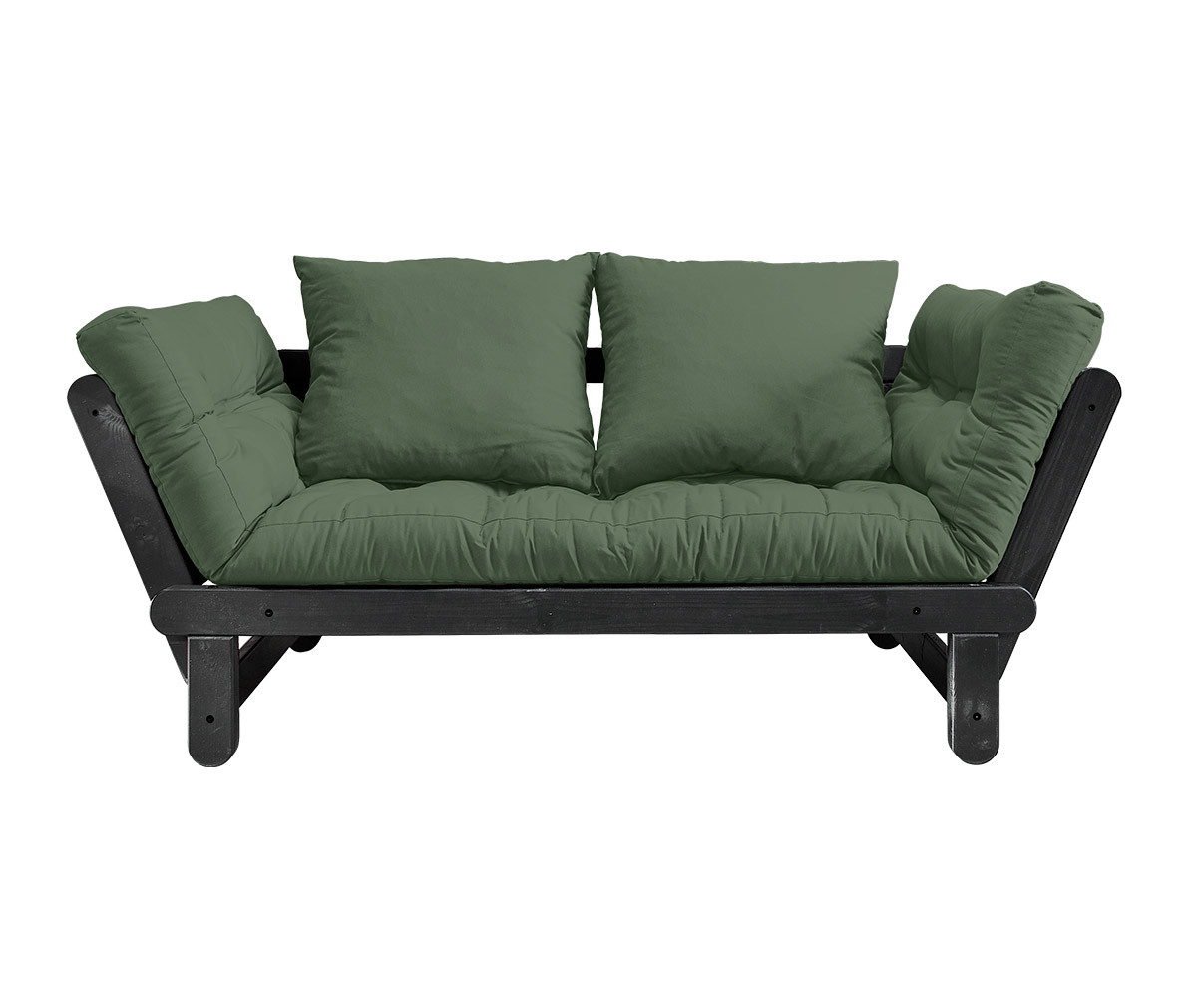 Karup Design Beat-futonsohva olive green/musta, L 162 cm