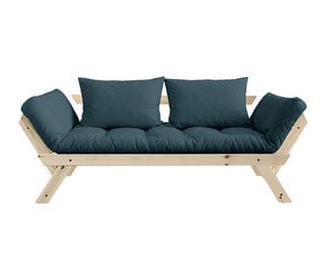 Bebop-futonsohva, petrol blue/mänty, L 180 cm
