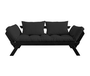 Bebop-futonsohva, dark grey/musta, L 180 cm