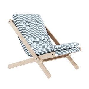 Boogie Armchair, Beach Blue / Raw