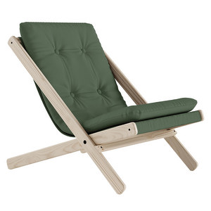 Boogie Armchair, Olive Green / Raw