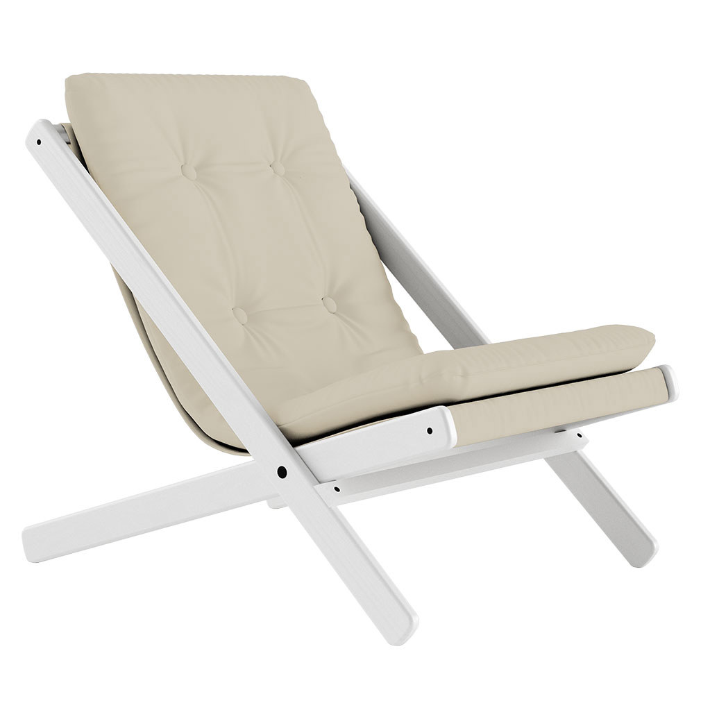 Karup Design Boogie-nojatuoli beige/white