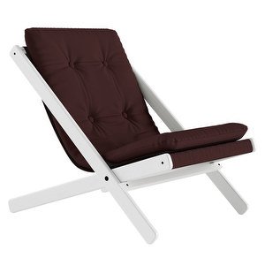 Boogie Armchair, Brown/White