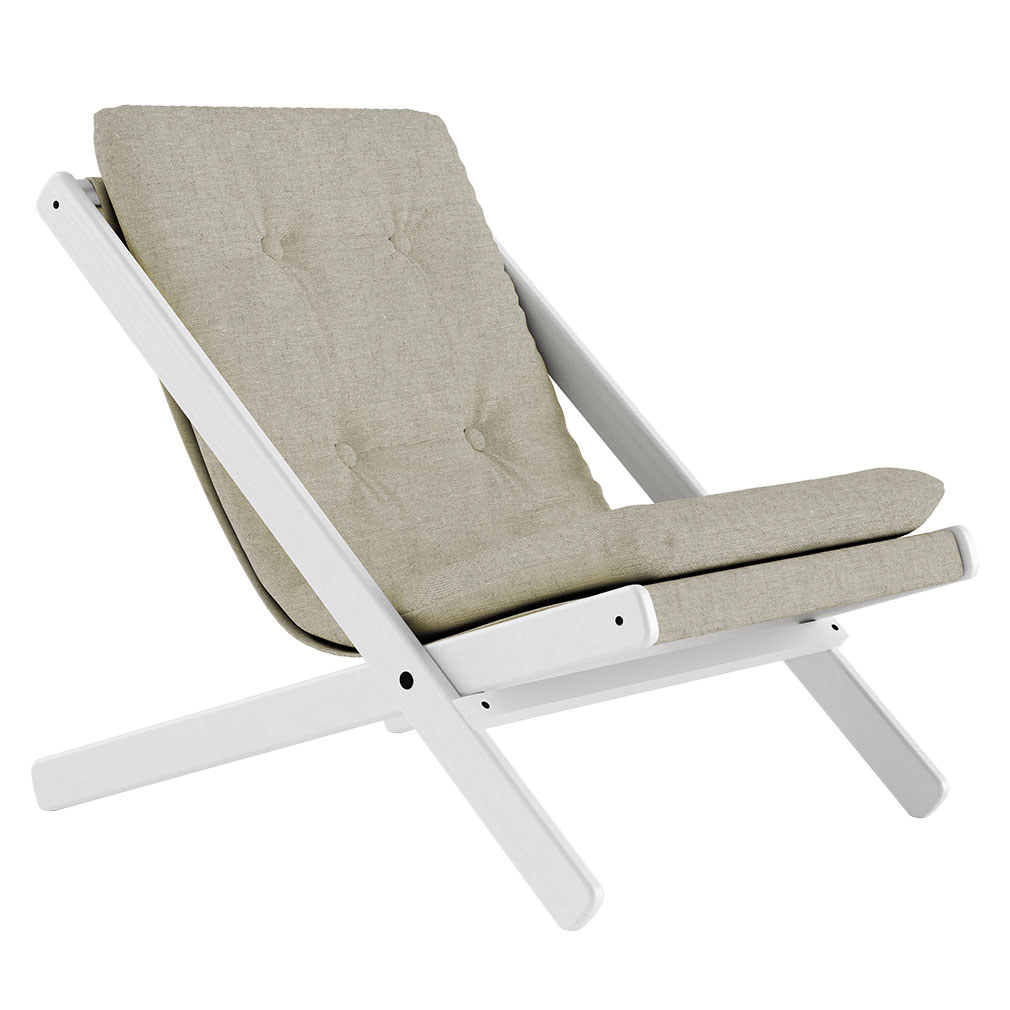 Karup Design Boogie-nojatuoli linen/white