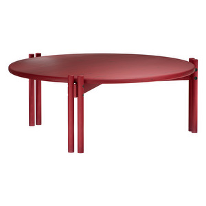 Sticks-sohvapöytä, punainen, ø 80 cm