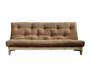 Fresh Futon Sofa, Mocca/Pine, W 200 cm