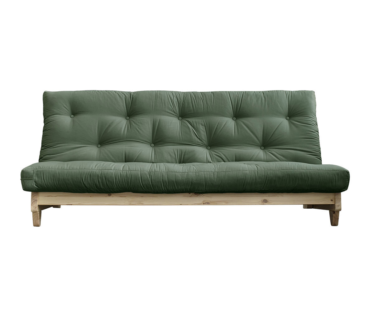 Karup Design Fresh-futonsohva olive green/mänty, L 200 cm