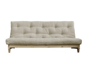 Fresh Futon Sofa, Linen/Pine, W 200 cm