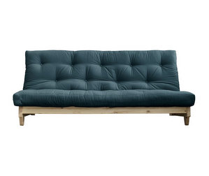 Fresh Futon Sofa, Petrol Blue/Pine, W 200 cm