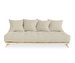 Senza Futon Sofa, Beige/Pine