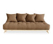 Senza Futon Sofa, Mocca/Pine