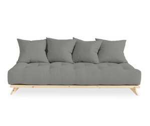 Senza Futon Sofa, Grey/Pine