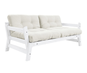 Step-futonsohva, natural/valkoinen