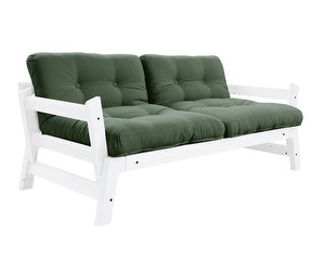 Step-futonsohva, olive green/valkoinen