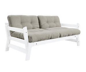 Step-futonsohva, linen/valkoinen