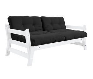 Step-futonsohva, dark grey/valkoinen