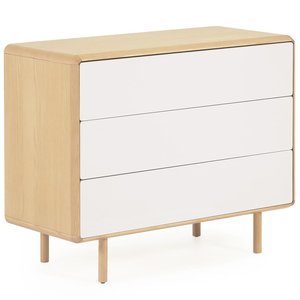 Kave Home Anielle Chest of Drawers Ash/White, 99 x 78.5 cm