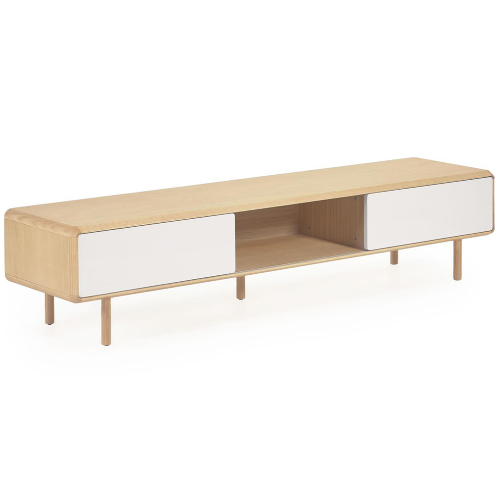 Kave Home Anielle TV Stand Ash/White, 180 x 41 cm