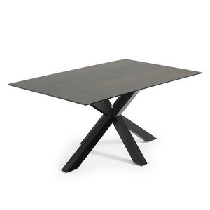 Argo Dining Table, Iron Moss / Black, 160 x 90 cm