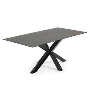 Argo Dining Table, Iron Corten / Black, 200 x 100 cm