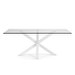 Argo Dining Table, Glass/White, 200 x 100 cm