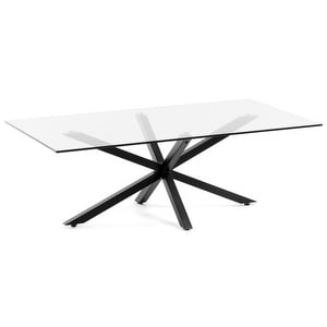 Argo Coffee Table, Black/Glass, 130 x 70 cm