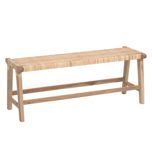 Beida Bench, Teak/Rattan, W 120 cm