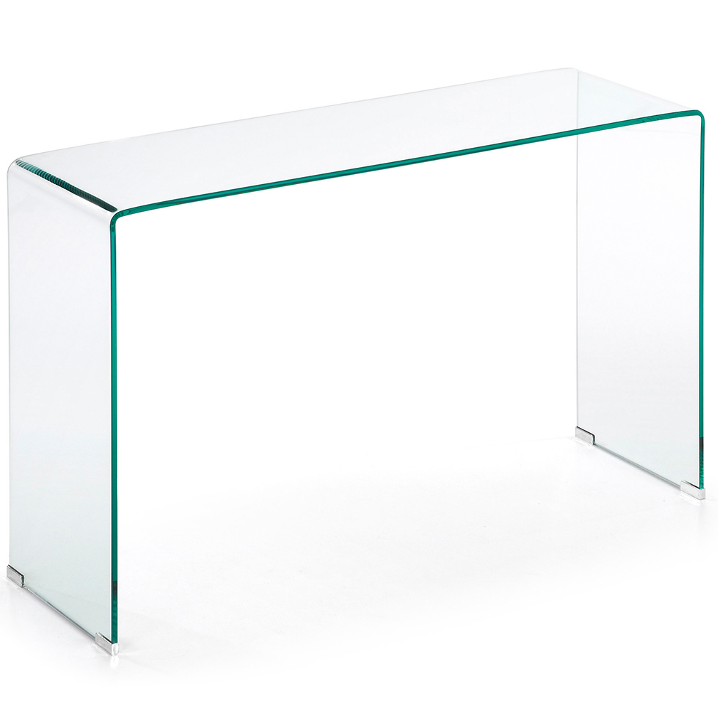 Kave Home Burano-konsolipöytä kirkas lasi, 125 x 78 cm